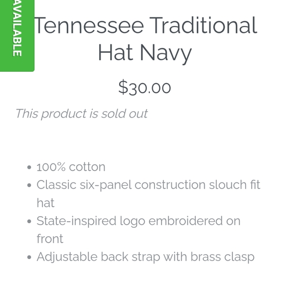 Tennessee Traditional Navy Strapback Hat - Picture 9 of 9